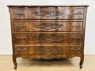 Lote #012R - Cómoda Provenzal de madera con cuatro cajones - 115x50x97cm