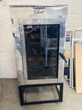 Lote #019 - Horno industrial trifásico, turbinado¨Compact¨ para 10 bandejas de 68x58cm - 85x97x183cm	- No se probó