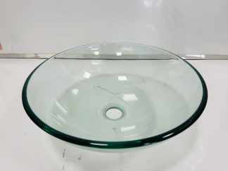 Lote #077 - Bacha de vidrio transparente 38cm