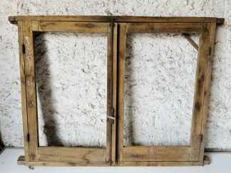 Lote #129R - Ventana en madera dos hojas Eucaliptus - 170x127cm