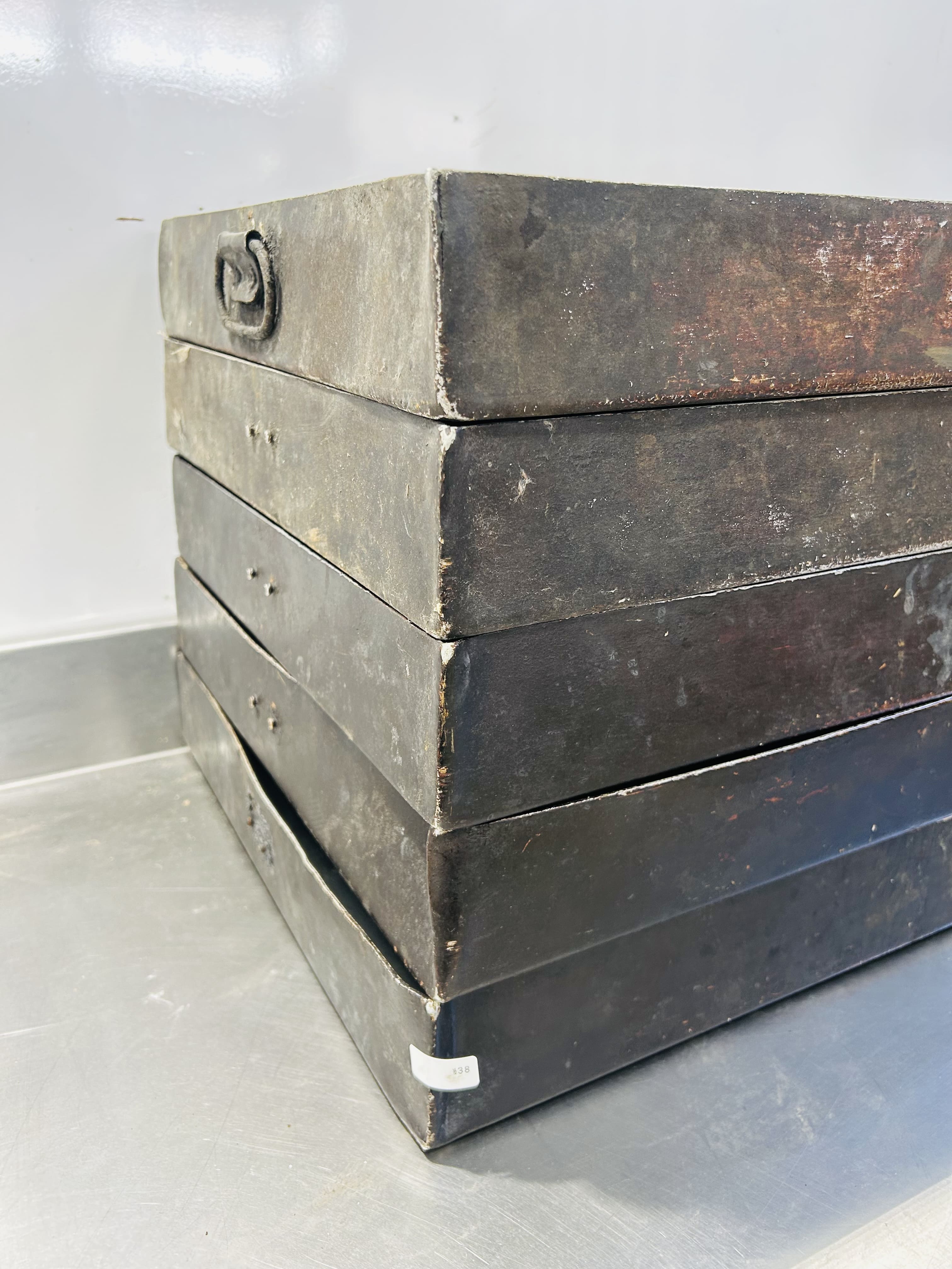 Lote #091 - Cinco bandejas de panadería en aluminio - 60x40cm - Imagen 2