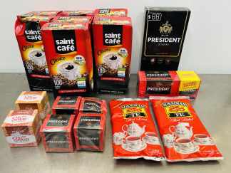 Lote #004 - Sticks de café instantáneo Saint Café y té President, Hornimans y La Selva