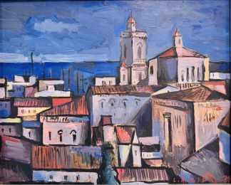 Lote #013 - Oleo sobre tela, firmado abajo a la derecha L.A. Laiño año 1989 - 40x32cm - 57,5x49,5cm