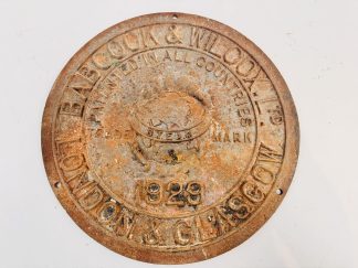 Lote #039 - Frente de caldera de vapor de un tren en hierro - 40cm