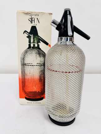 Lote #043 - Sifón Amazon Bohemia forrado con malla de metal, 2 litros - 36cm