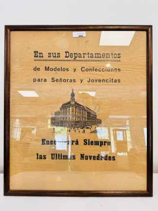 Lote #069 - Afiche original enmarcado de local London Paris - 73x83cm