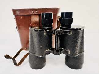 Lote #111 - Binoculares Carl Zeiss Jena 7x50 con estuche de cuero - 19x18cm