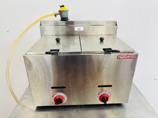 Lote #060 - Fritador a gas ¨Flamemax¨para 2 servicios - 56x44x46cm
