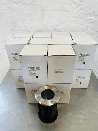 Lote #010 - 20 Focos de empotrar para piso con iluminación led - Urulamp