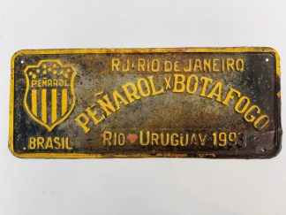 Lote #045 - Chapa matrícula de Peñarol Botafogo - 41x16,5cm