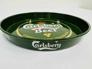 Lote #073 - Bandeja de chapa de Cerveza Carlsberg - 33cm