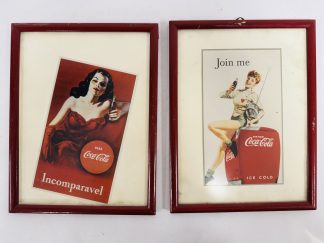Lote #079 - Dos cuadritos de la marca Coca-Cola - 20x26cm