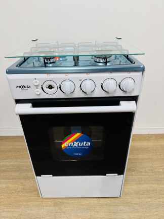 Lote #116 - Cocina a gas Enxuta modelo CENX9504W - 49x52x85cm - Falta una perilla
