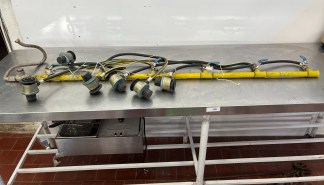 Lote #148 - Barral de cocina de 6 servicios, con válvulas - 160cm