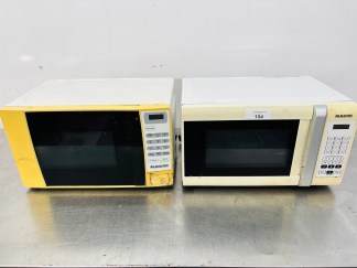 Lote #154 - Dos microondas (uno tiene detalle en la apertura de puerta, funcionan correctamente)