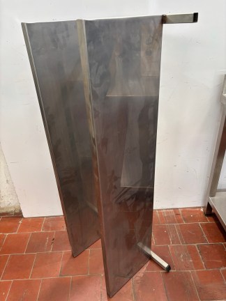 Lote #184 - Estante doble en Ac/Inox - 116x33x53cm