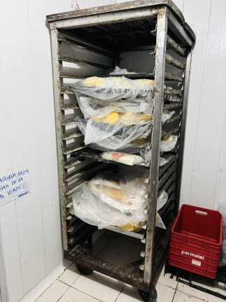 LOTE #026 - Gavillar rodante de Ac/inox de alto calibre para 16 bandejas - 67x85x175cm