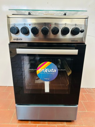 Lote #022 - Cocina combinada Enxuta 4 hornallas (3 a gas y 1 eléctrica) Mod: CENX5546I - 50x60x86cm