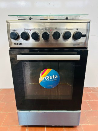Lote #029 - Cocina combinada Enxuta 4 hornallas (3 a gas y 1 eléctrica) Mod: CENX5546I - 50x60x88cm