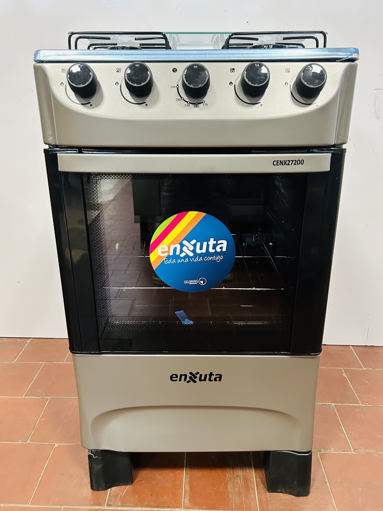 Lote #013 - Cocina a gas Enxuta cuatro hornallas Mod: CENX27200 - 48x50x88cm