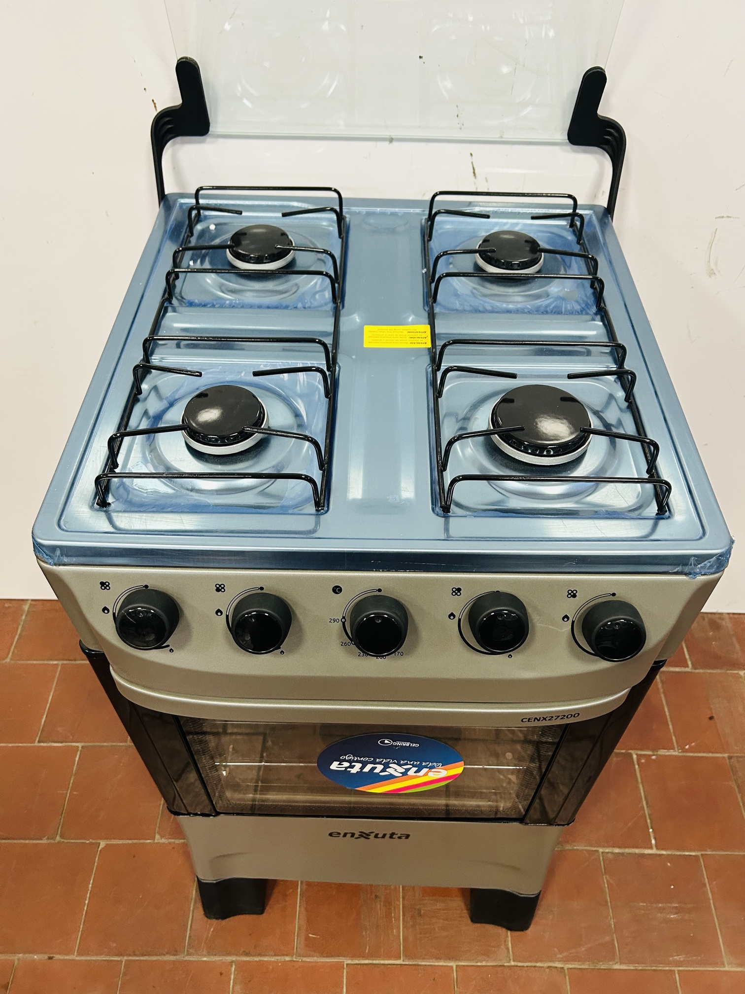 Lote #015 - Cocina a gas Enxuta cuatro hornallas Mod: CENX27200 - 48x50x88cm - Imagen 6