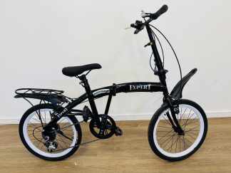 Lote #005 - Bicicleta Expert Amsterdam plegable rodado 20, con cambios - necesita ajuste en el freno delantero y tranca de pliego