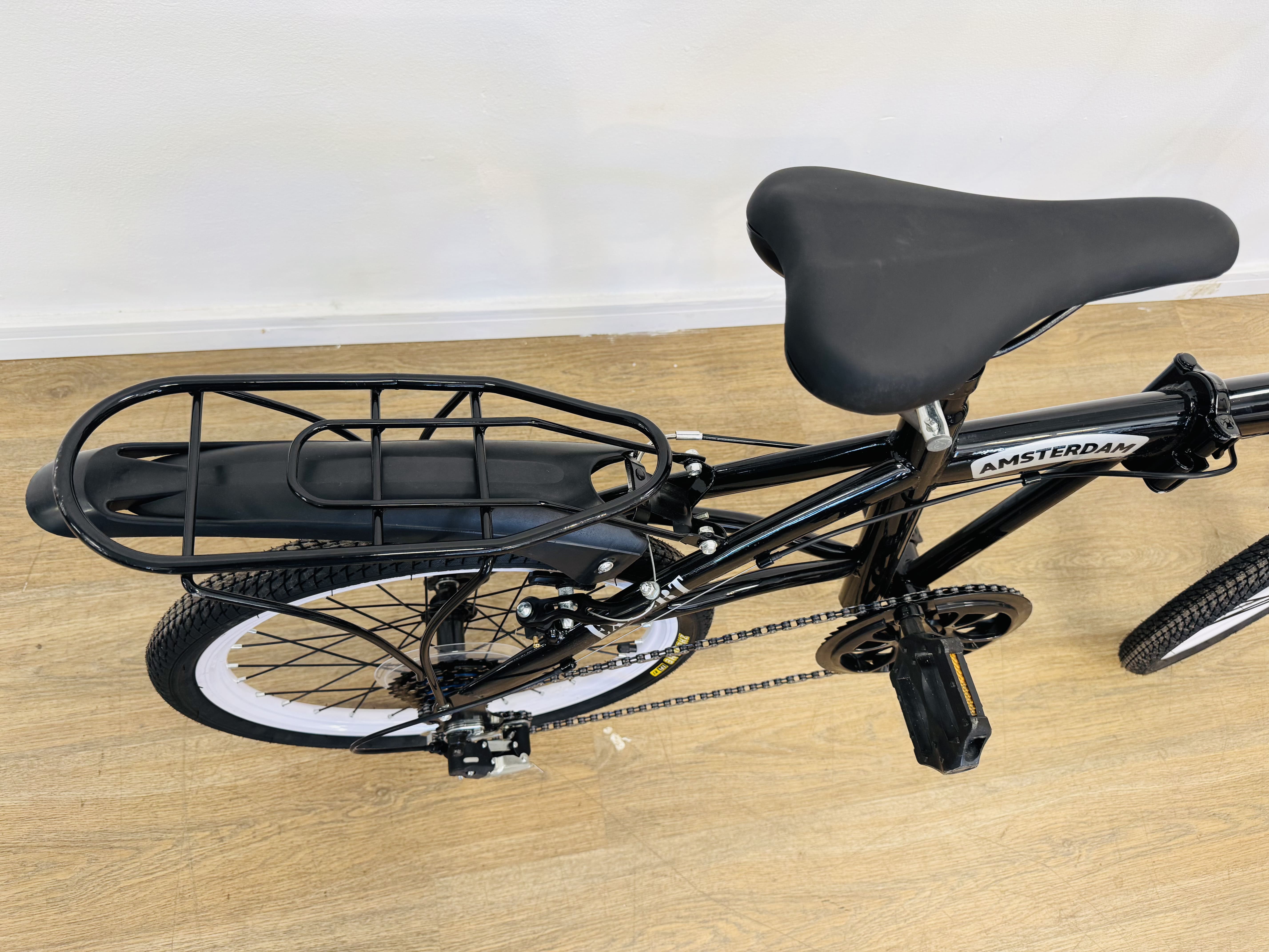 Lote #005 - Bicicleta Expert Amsterdam plegable rodado 20, con cambios - necesita ajuste en el freno delantero y tranca de pliego - Imagen 3