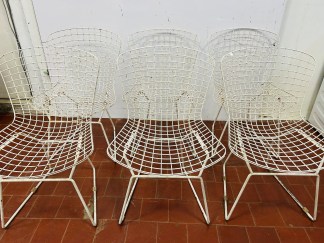 Lote #046 - Seis sillas tipo bertoia