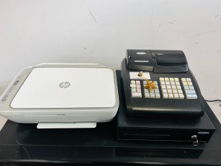 Lote #079 - Caja registradora + impresora multifunción ¨HP¨
