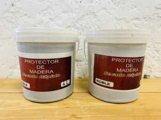 Lote #096 - Dos protectores de madera 4L color roble