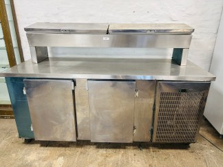 Lote #015 - Bajo mostrador en Ac/Inox con topinera ¨Refrimate¨ - 200x70x90cm