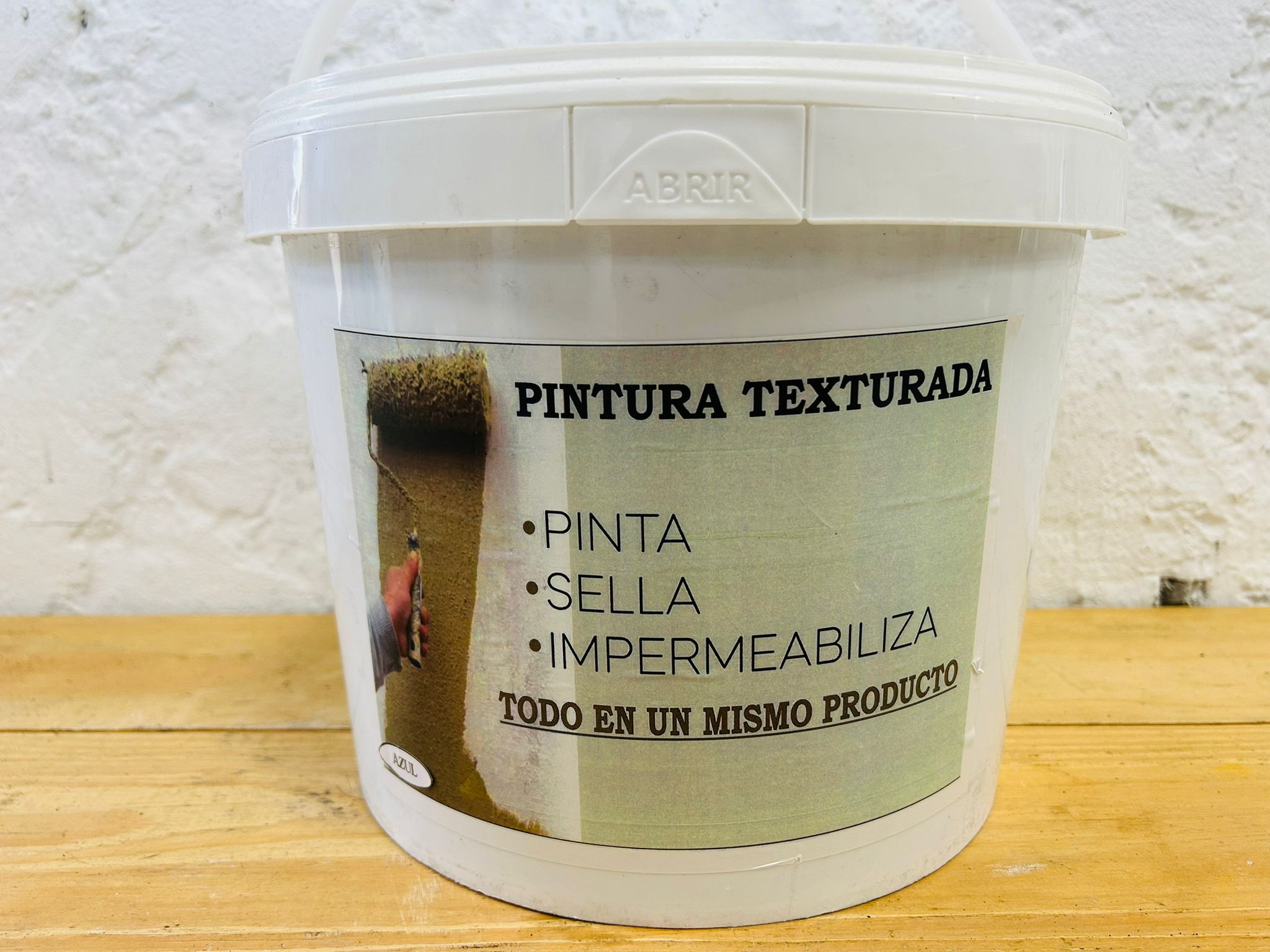 Lote #103 - Pintura texturizada de 10L color azul