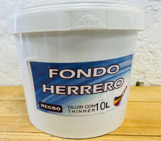 Lote #104a - Fondo de herrero 10L color negro